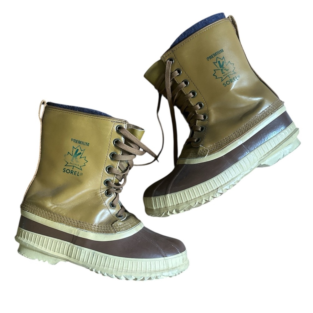 Vintage Sorel Kaufman Brown and Tan Boots